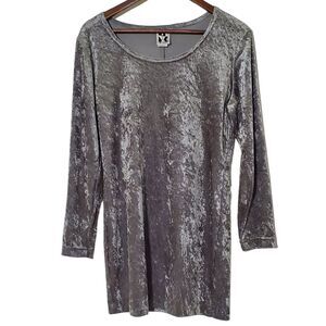 Vintage Zanoni By Jalate Crushed Velvet Dress Size M Green Grunge 90s Mini Women